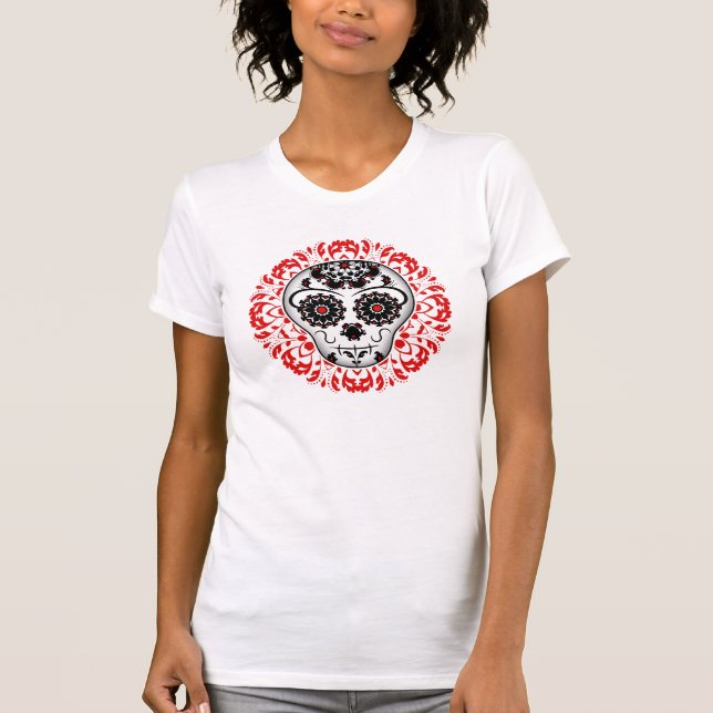 Pretty sugar skull design T-Shirt (Front)