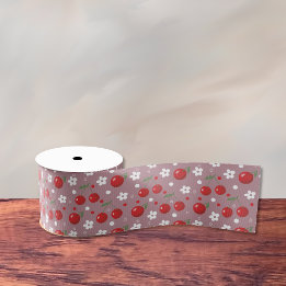 Pretty Summer Cherry Pattern Ribbon
