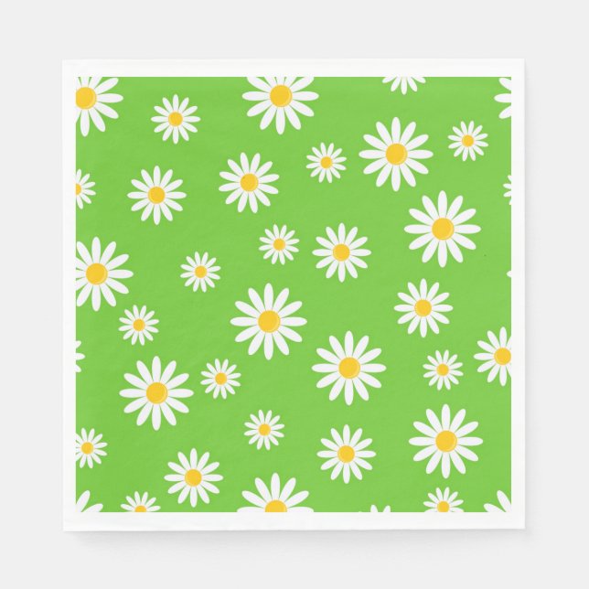 Pretty Summer Daisies Napkins (Front)