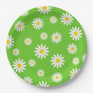 Pretty Summer Daisies Paper Plates