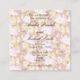 Pretty Summer Floral Wedding Invitation