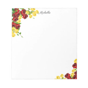 Pretty Summer Flowers Notepad YOUR TEXT
