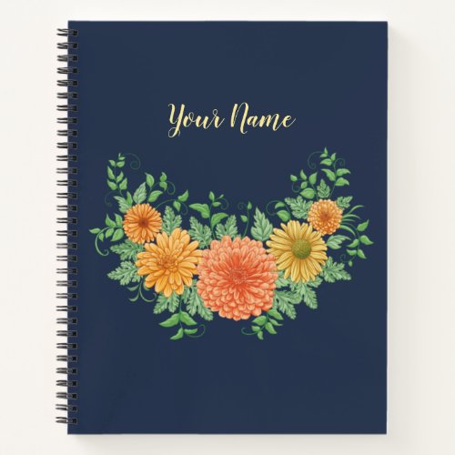 Pretty Summer Flowers Smile Notebook