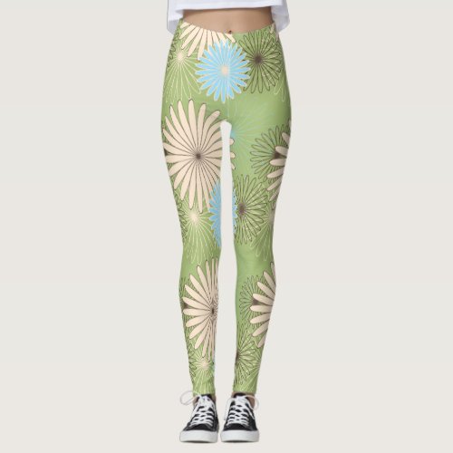 pretty summer flowers yoga pants leggings 