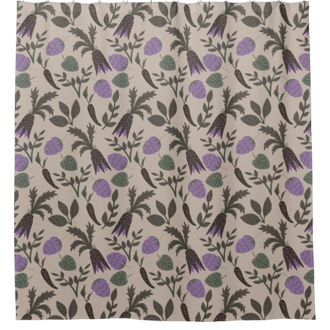 Pretty Summer Pattern Shower Curtain (Front)