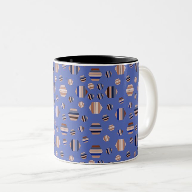 Pretty Summer Pattern Two-Tone Coffee Mug (Front Right)