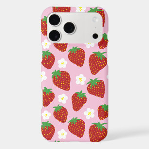 Pretty summer strawberry pattern iPhone 17 pro max case