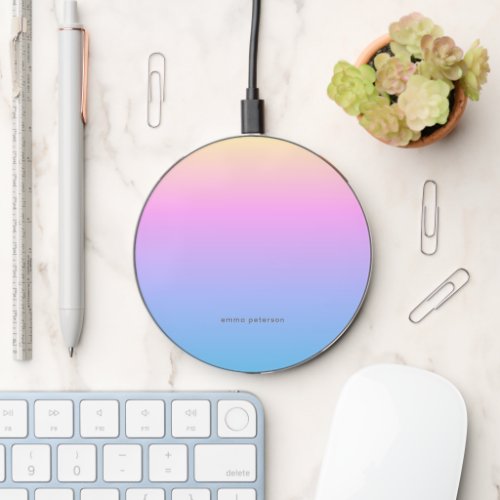 Pretty Summer Sunset Vibe Gradient Wireless Charger