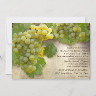 Pretty Summer Wine Country Vineyard Rustic Wedding Invitation