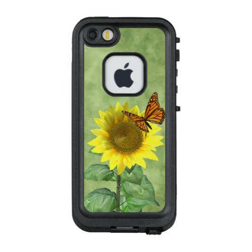 Pretty Sunflower and Butterfly LifeProof FRĒ iPhone SE55s Case