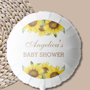 Pretty Sunflower Baby Girl Shower  Balloon