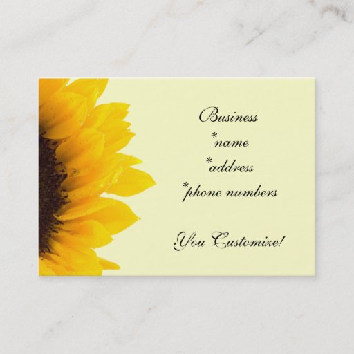 Customizable Pretty Sunflower Business Cards