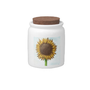 Pretty Sunflower Candy Jar