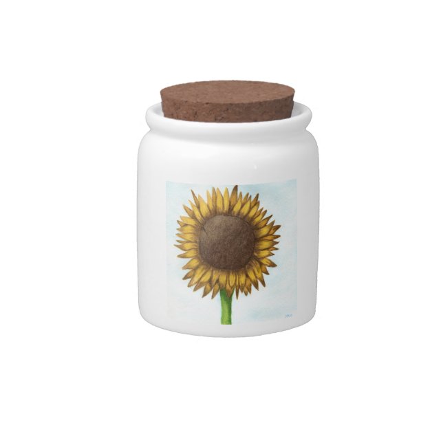 Pretty Sunflower Candy Jar (Front)