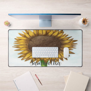 Pretty Sunflower Desk Mat