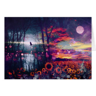 Pretty Sunflower Fantasy Landscape Cards