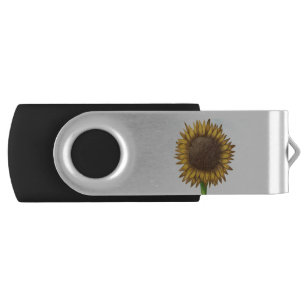 Pretty Sunflower Flash Drive