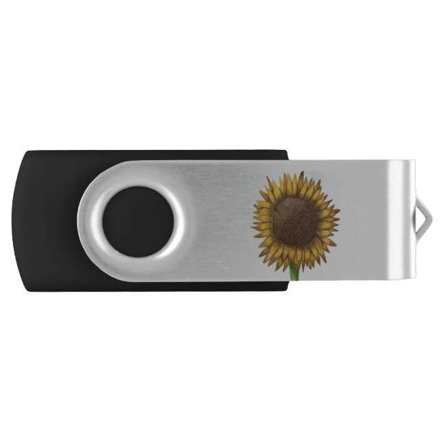 Pretty Sunflower Flash Drive (Front)