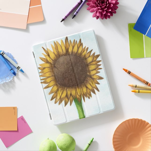 Pretty Sunflower iPad Smart Cover (In Situ)