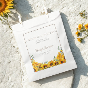 Pretty Sunflowers Funeral Seed Packet Favor Bag