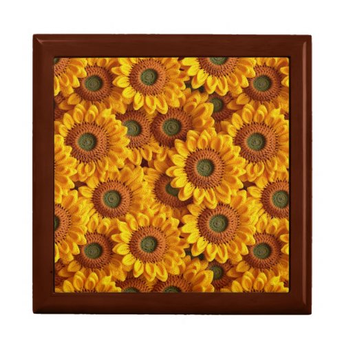 Pretty sunflowers pattern gift box