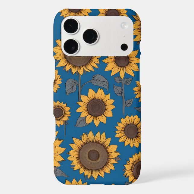 Pretty sunflowers pattern iphone case (Back)