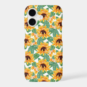 Pretty Sunflowers Yellow & Green Pattern iPhone 17 Case