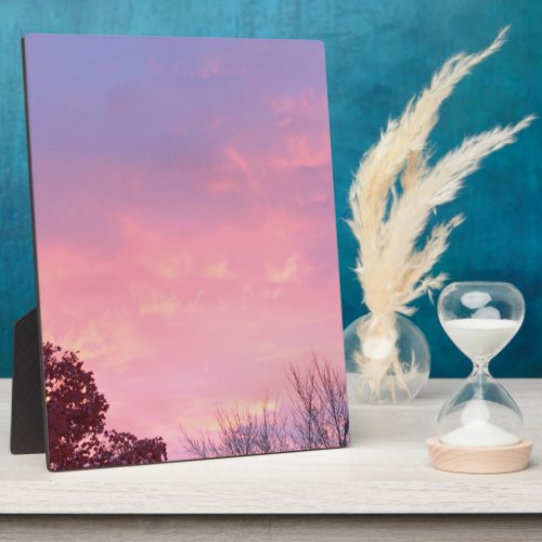 Pretty Sunset in the Park EASEL Plaque