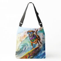 Pretty Surfing Dog – Summer Fun Beach Pup 