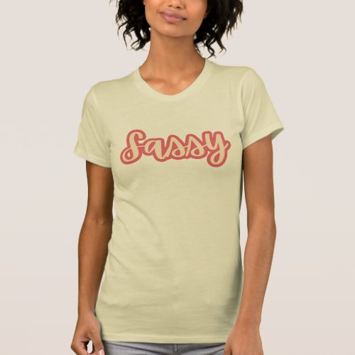 Pretty Sweet Red Outline Sassy Script T_Shirt