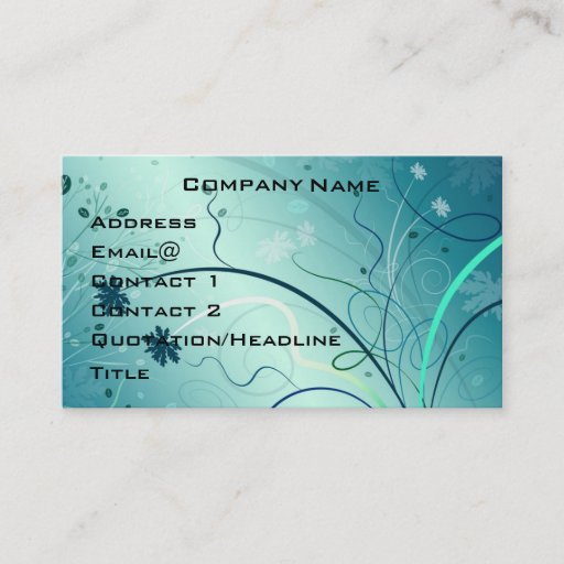 Customizable Pretty Swirly Profile Card Business Cards