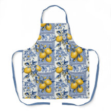 Pretty Talavera Tile All-Over Print Apron Lemons