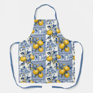 Pretty Talavera Tile All-Over Print Apron Lemons