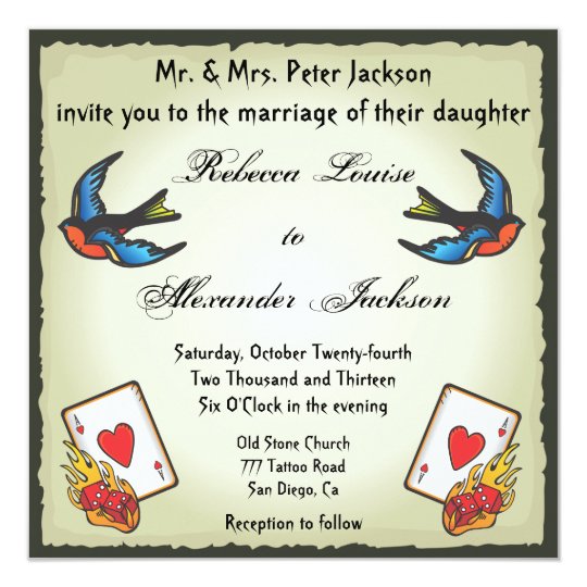 Tattoo Style Wedding Invitations 2