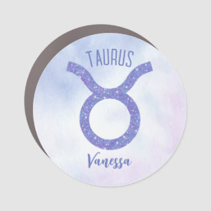 Pretty Taurus Astrology Sign Personalized Purple