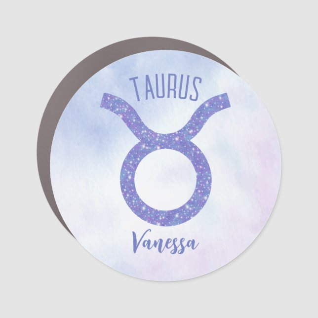 Pretty Taurus Astrology Sign Personalized Purple (Front)