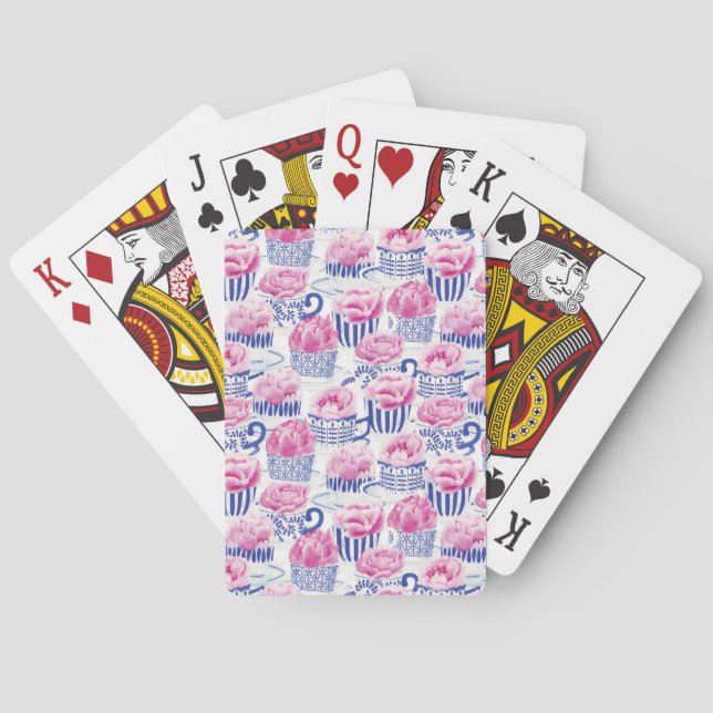 Pretty Tea Poker Cards (Back)