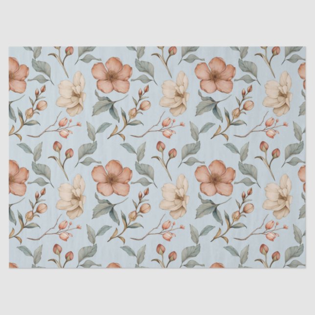 Pretty Tea Rose Tissue Paper (Front)