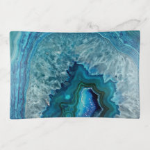 Pretty Teal Aqua Turquoise Geode Marble Pattern