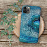 Pretty Teal Blue Aqua Turquoise Geode Rock Pattern iPhone 11 Pro Max Case