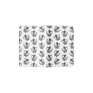 Pretty Teapots Pattern Vintage Tea Kettle Art Passport Holder
