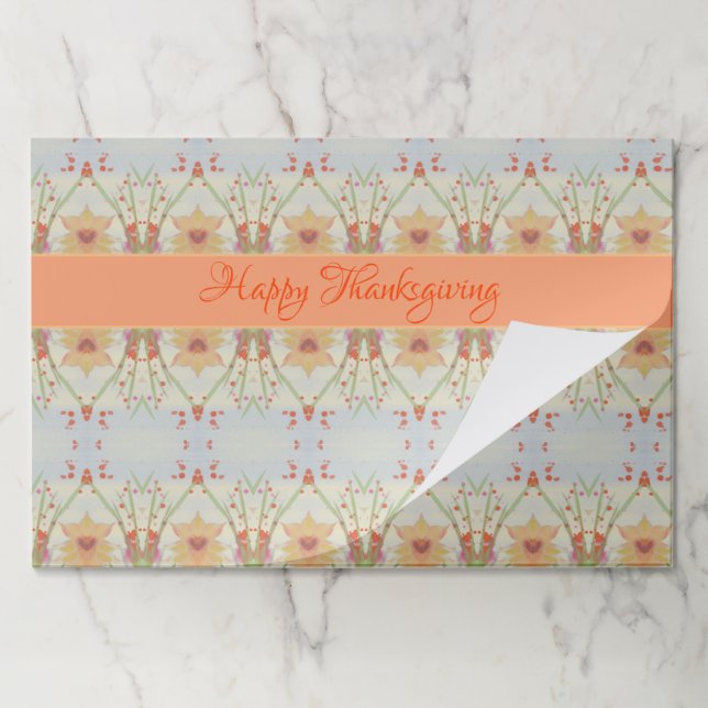 Pretty Thanksgiving Paper Placemats (Folded)