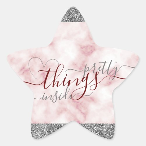 Pretty things Inside business label marble star