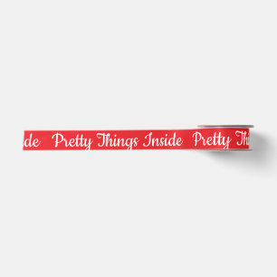 Pretty Things Inside Personalized Text And Logo  Satin Ribbon