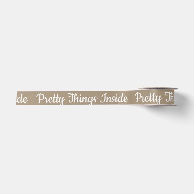 Pretty Things Inside Personalized Text And Logo  Satin Ribbon (Front)