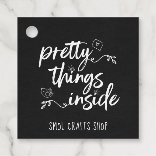 Pretty Things Inside Small Business Favor Tags
