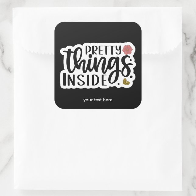 Pretty things inside sticker (Bag)