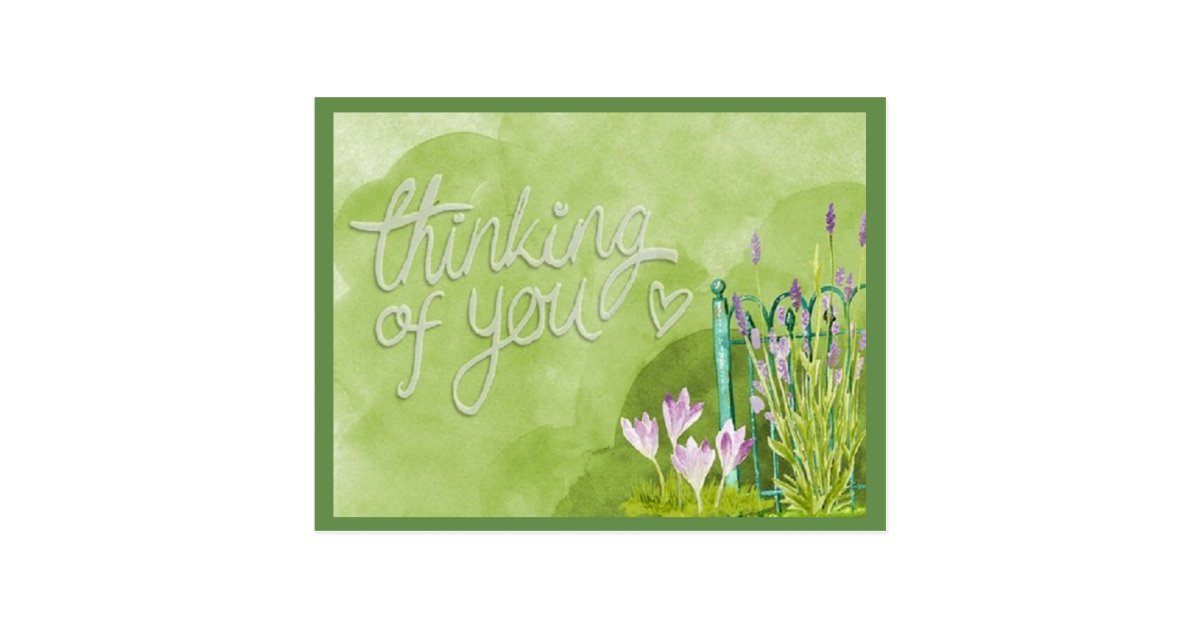 Pretty Thinking of You Postcard | Zazzle.com