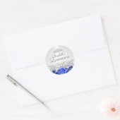 Pretty Tiara & Bow Blue Quinceanera Sticker (Envelope)