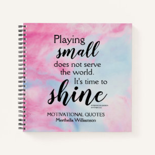 Pretty TIME TO SHINE Personalized Motivational Notebook